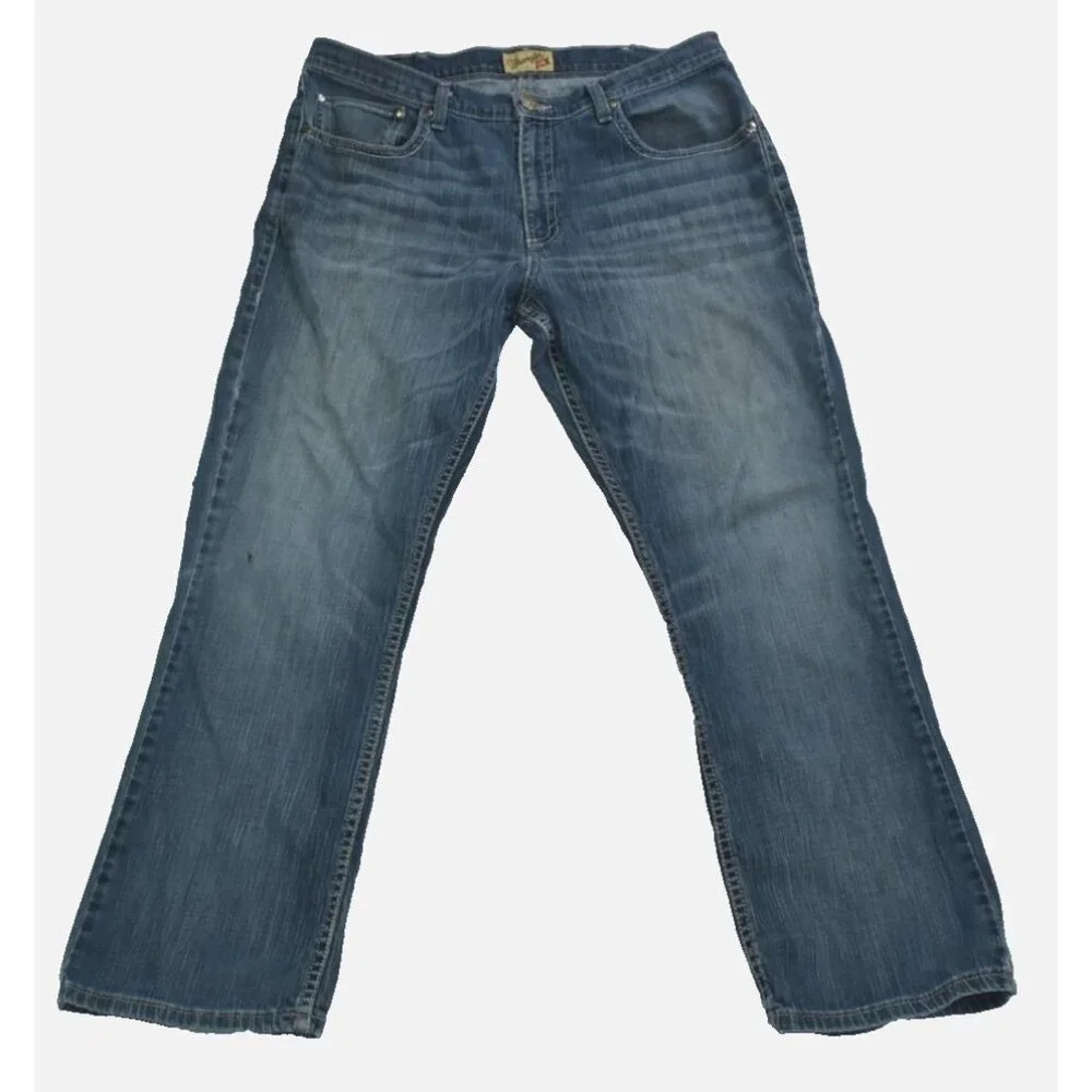 Wrangler 20X Jeans Men’s 38x32 Blue Vintage Boot Cut Denim Cowboy Style 42 Flaws - Picture 2 of 16